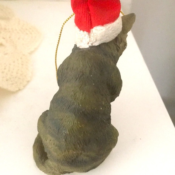 Adorable Stone Resin Cat Christmas Ornament - Picture 11 of 15